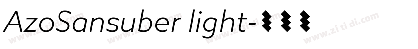 AzoSansuber light字体转换